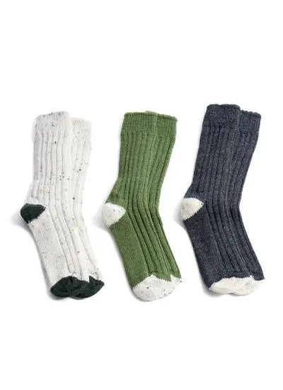 Set of 3 Mens Merino Wool Socks